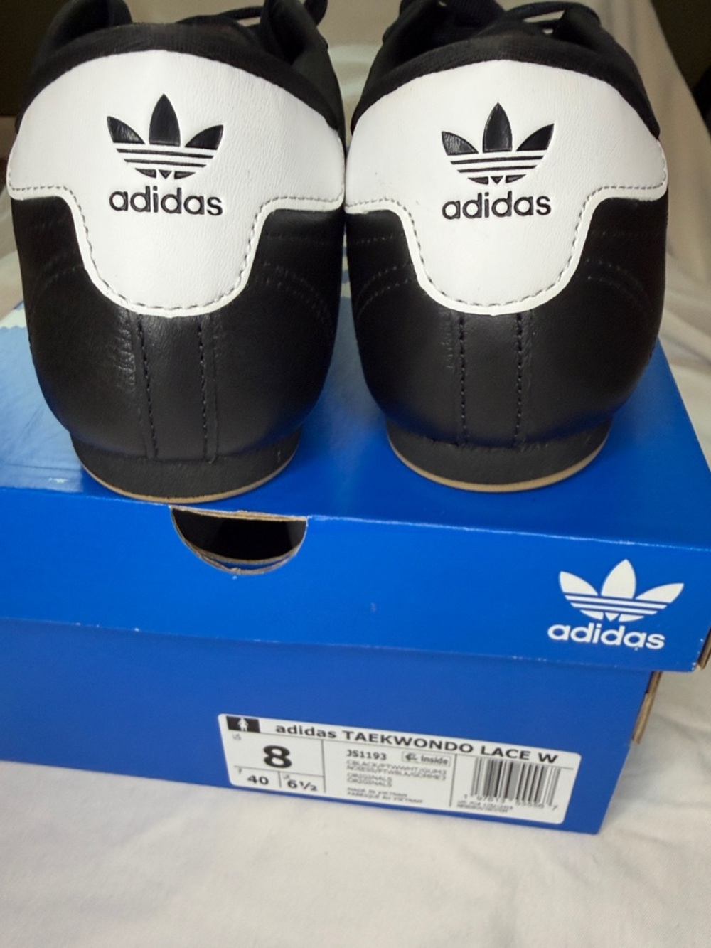adidas Black & White Taekwondo Lace-Up Women's Trainers - Picture 5 of 7